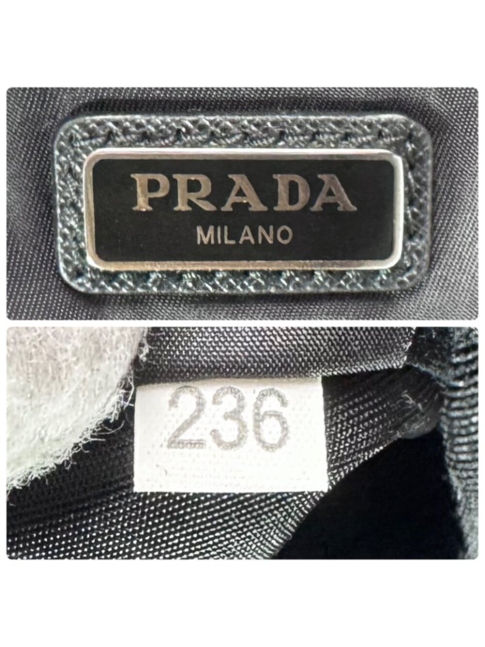 Prada Triangle Logo Clutch Travel Pouch Nylon - Picture 10 of 10